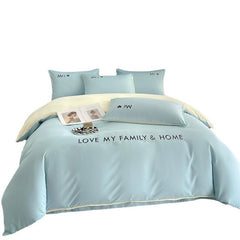 Modern Minimalist Long-Staple Cotton Bedding Set – Soft Twill & Fade-Resistant