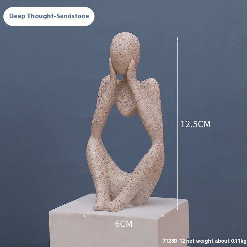Mini Resin Thinking Pose Sculpture