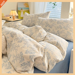 Super Soft Glutinous Clouds Cotton Four-piece Set Washed