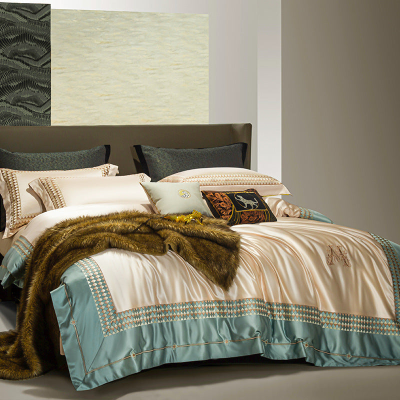 New Precision Embroidery Bedding Four-piece Set