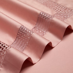 Long-Staple Cotton Four-Piece Hollow Lace Bedding Set