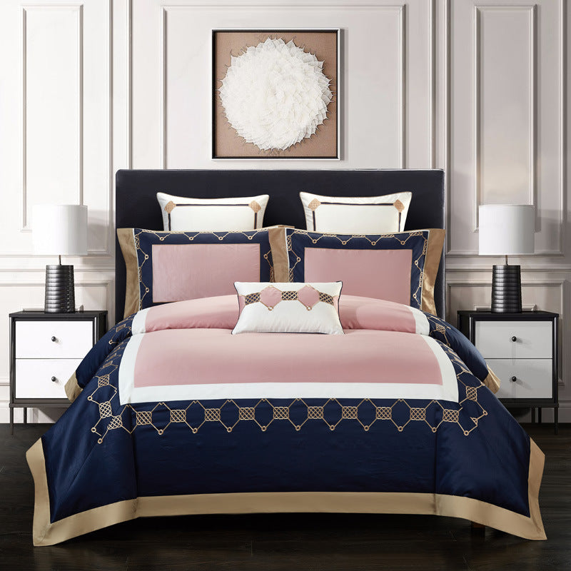 Four-Piece Premium Cotton Embroidered Bedding Set