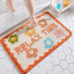 Anti Slip Bathroom Floret Carpet Flower Area Mats