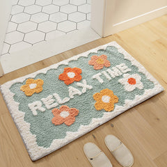 Anti Slip Bathroom Floret Carpet Flower Area Mats