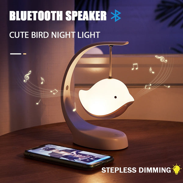LED Bluetooth Bird Night Light – USB, Multi-Color, Stepless Dimming