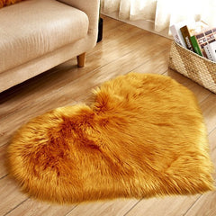 Plush Heart Shaped Carpet Non-Slip Mat