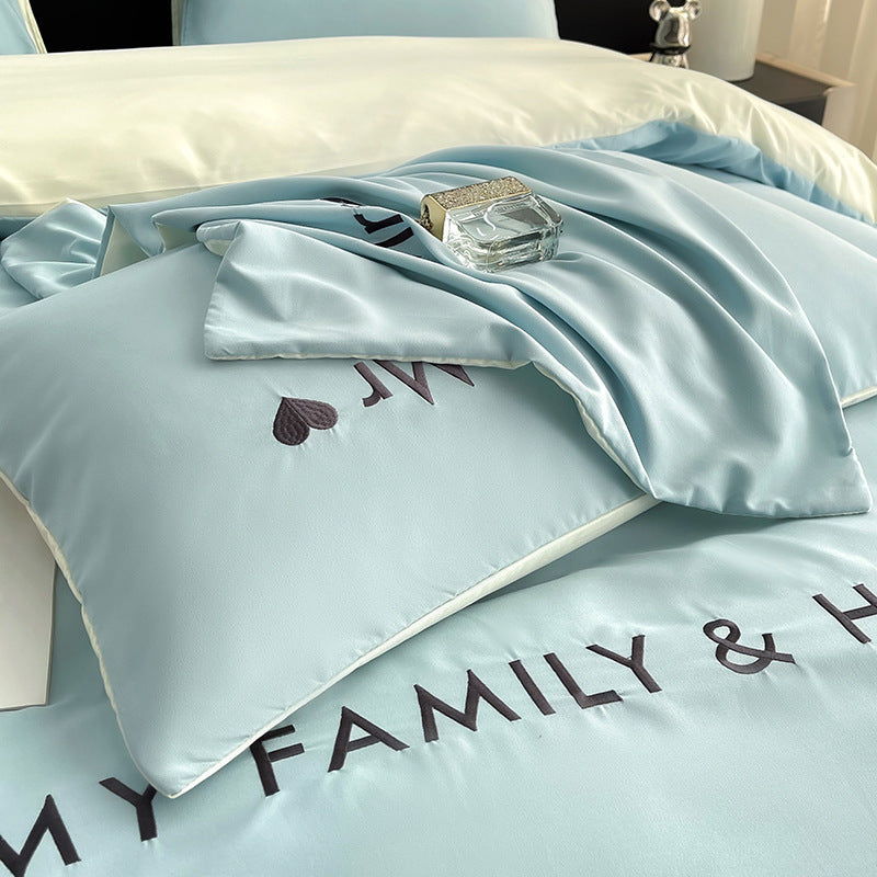 Modern Minimalist Long-Staple Cotton Bedding Set – Soft Twill & Fade-Resistant