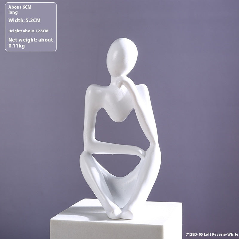 Mini Resin Thinking Pose Sculpture
