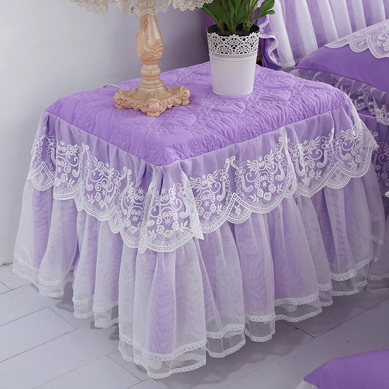 Cloth Cloth Bedroom Bedside Table Cover Cover Dust Cloth Princess Style Lace