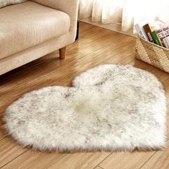 Plush Heart Shaped Carpet Non-Slip Mat