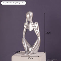 Mini Resin Thinking Pose Sculpture