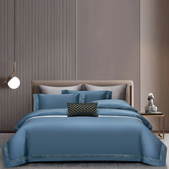 Long-Staple Cotton Four-Piece Hollow Lace Bedding Set