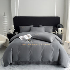 Modern Minimalist Long-Staple Cotton Bedding Set – Soft Twill & Fade-Resistant