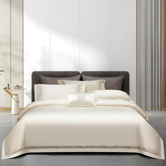 Long-Staple Cotton Four-Piece Hollow Lace Bedding Set