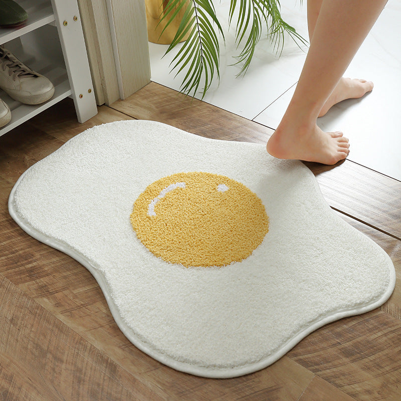 Funny Egg Entrance Carpet – Chic & Comfy Floor Mat