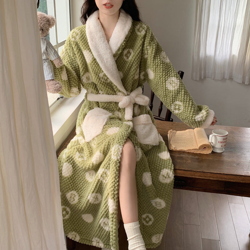 Dream Soft Coral Fleece Bathrobe