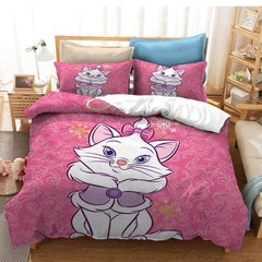 Cat print bed sheet
