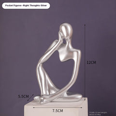 Mini Resin Thinking Pose Sculpture