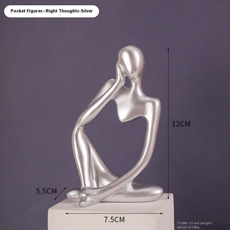 Mini Resin Thinking Pose Sculpture