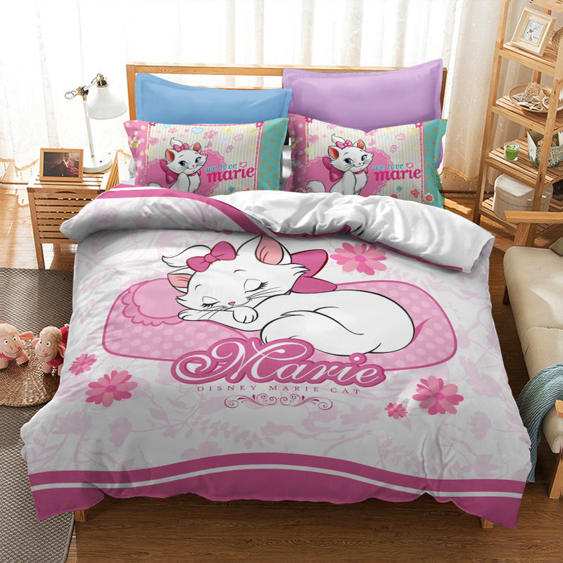 Cat print bed sheet