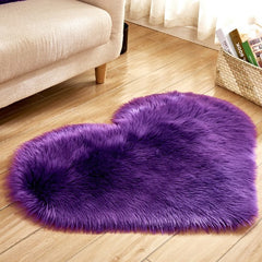 Plush Heart Shaped Carpet Non-Slip Mat