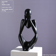 Mini Resin Thinking Pose Sculpture