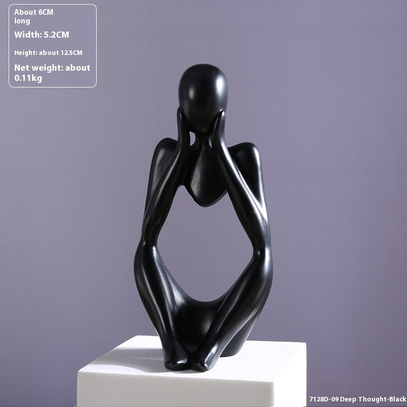 Mini Resin Thinking Pose Sculpture