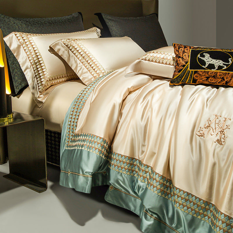 New Precision Embroidery Bedding Four-piece Set