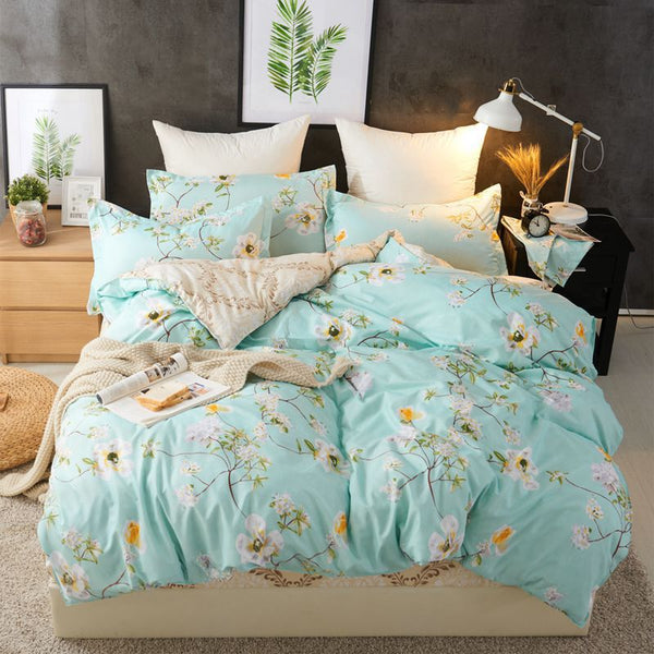 Elegant Quilted Floral Bedding Set