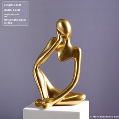 Mini Resin Thinking Pose Sculpture