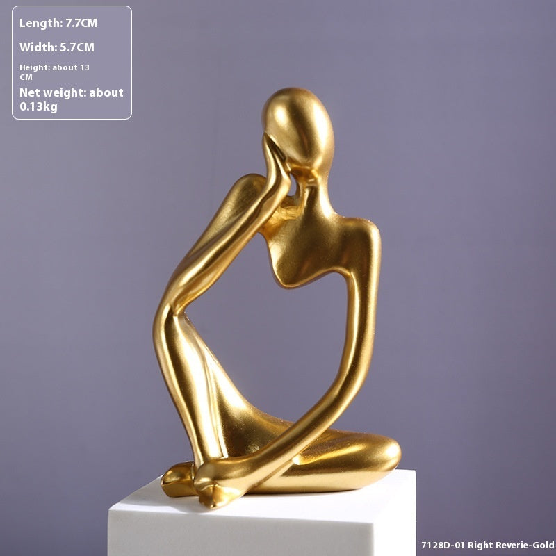 Mini Resin Thinking Pose Sculpture