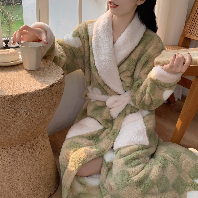 Dream Soft Coral Fleece Bathrobe