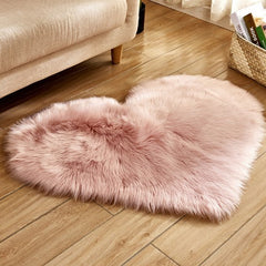 Plush Heart Shaped Carpet Non-Slip Mat