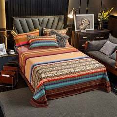 Pure Cotton Brushed Thickened Single Bed Sheet