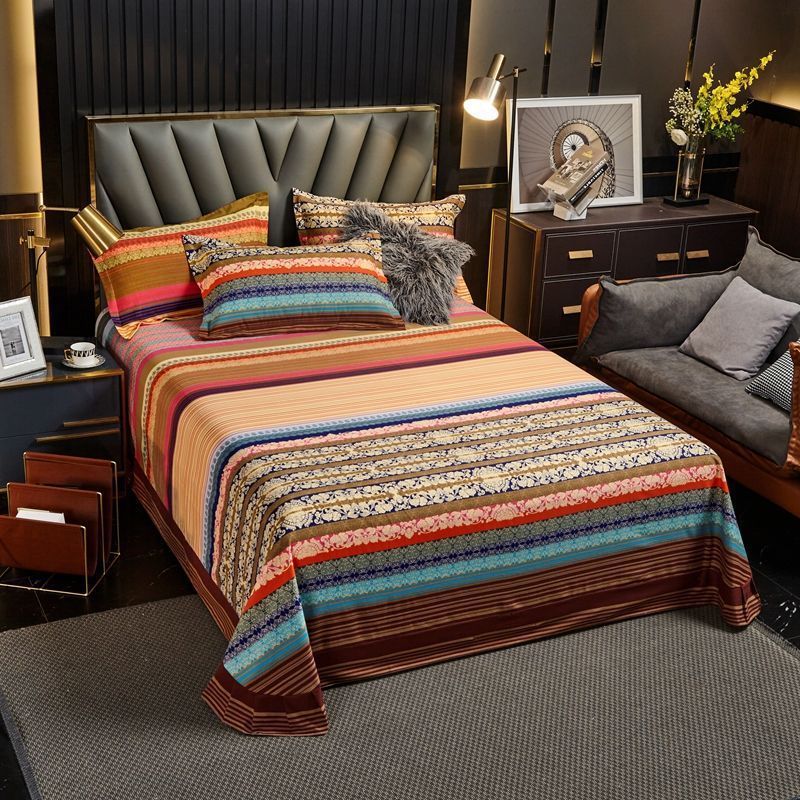 Pure Cotton Brushed Thickened Single Bed Sheet