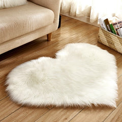 Plush Heart Shaped Carpet Non-Slip Mat