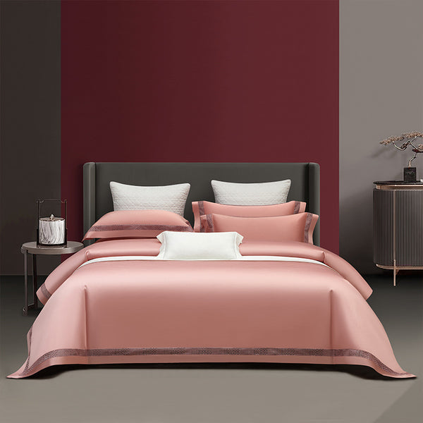 Long-Staple Cotton Four-Piece Hollow Lace Bedding Set