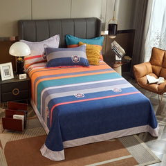 Pure Cotton Brushed Thickened Single Bed Sheet