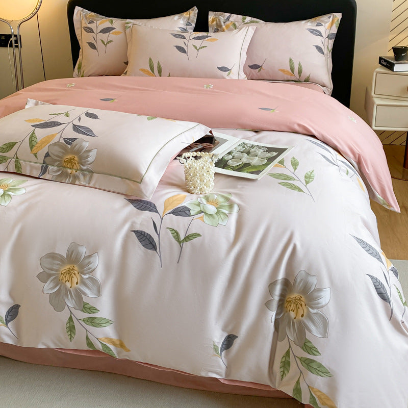 Premium Pure Cotton 4-Piece Bedding Set