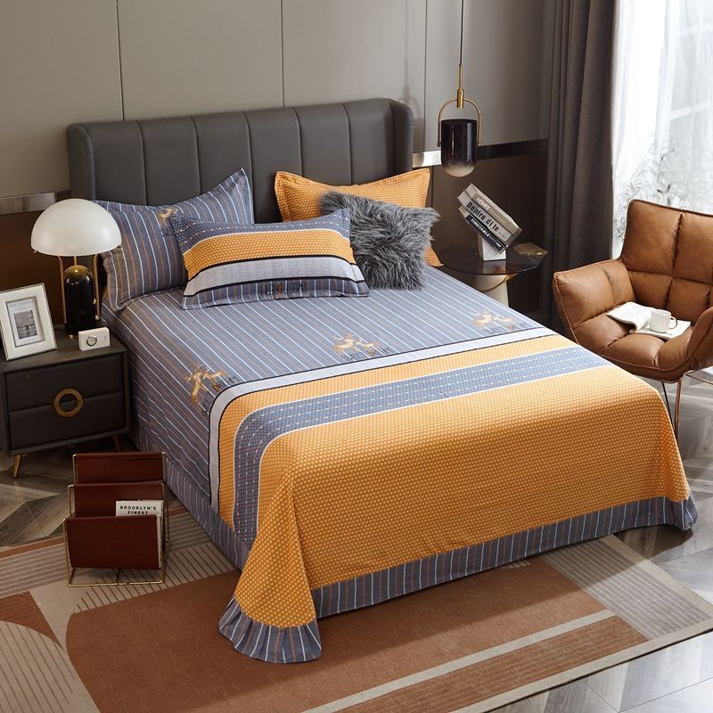 Pure Cotton Brushed Thickened Single Bed Sheet