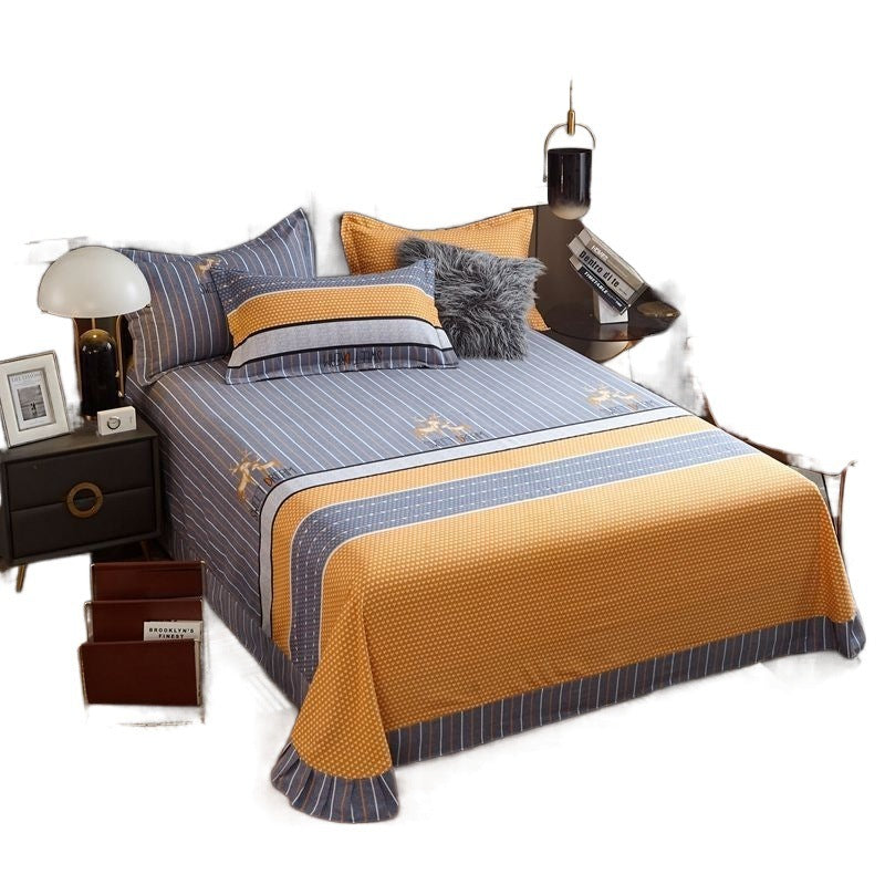 Pure Cotton Brushed Thickened Single Bed Sheet