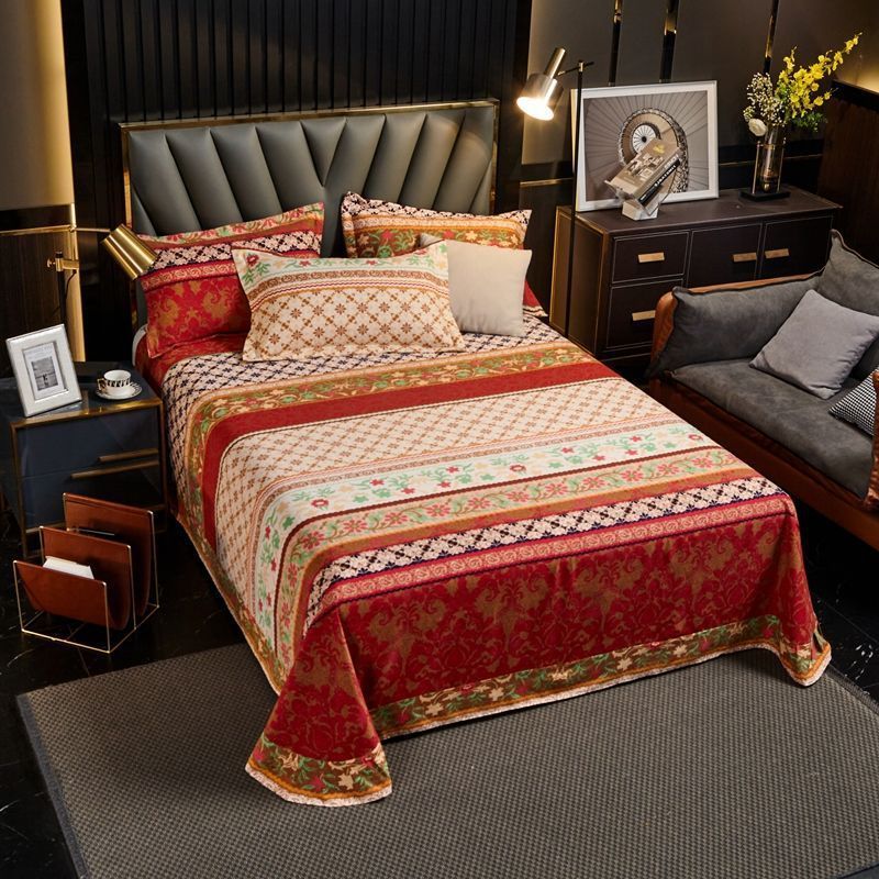 Pure Cotton Brushed Thickened Single Bed Sheet