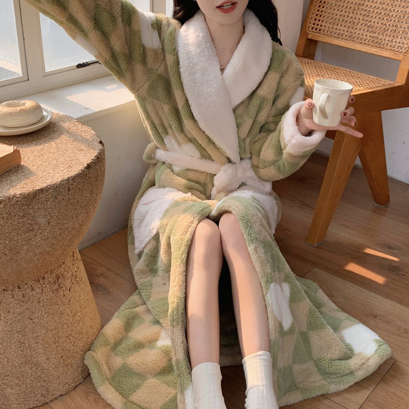 Dream Soft Coral Fleece Bathrobe