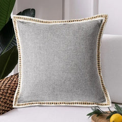 Vintage Linen Throw Pillow Covers – Set of 2