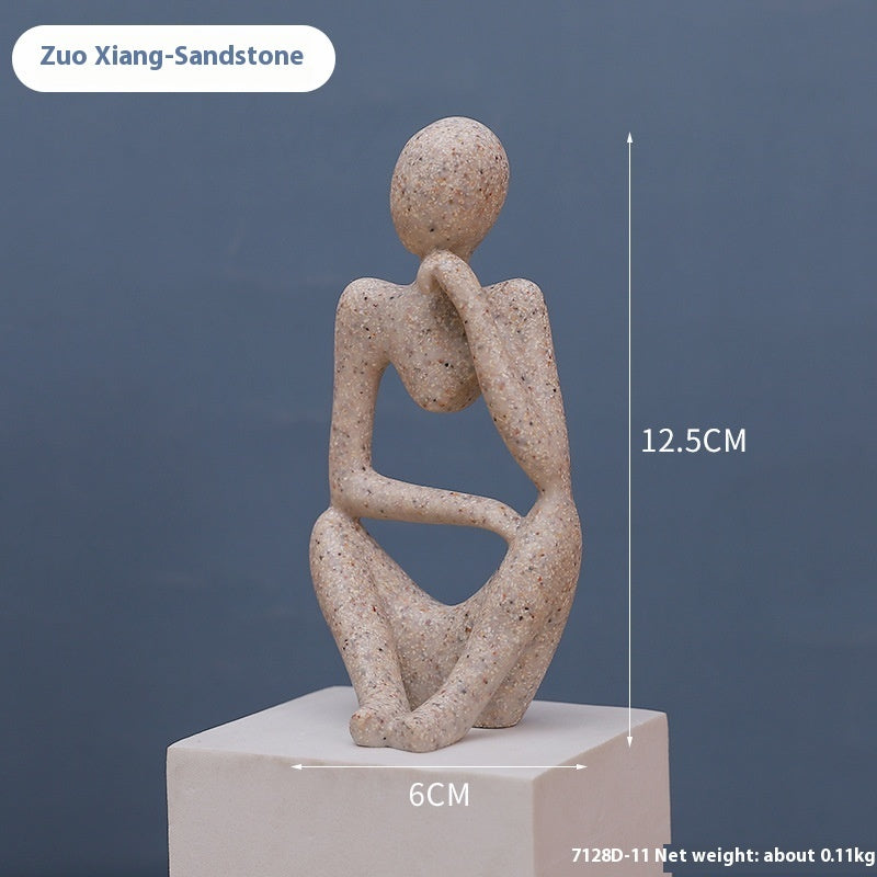 Mini Resin Thinking Pose Sculpture
