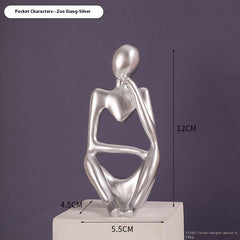 Mini Resin Thinking Pose Sculpture