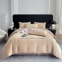 Modern Minimalist Long-Staple Cotton Bedding Set – Soft Twill & Fade-Resistant