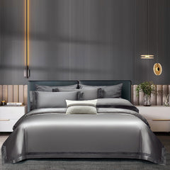 Long-Staple Cotton Four-Piece Hollow Lace Bedding Set