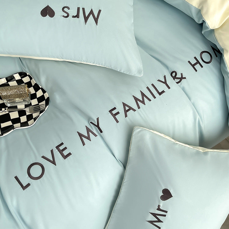 Modern Minimalist Long-Staple Cotton Bedding Set – Soft Twill & Fade-Resistant