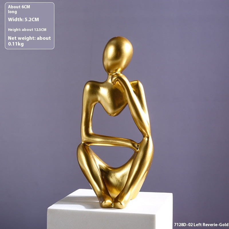 Mini Resin Thinking Pose Sculpture